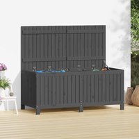 Berkfield Home Garden Storage Box Grey 147x68x64 cm Solid Wood Pine | Size: 147 x 68 x 64 cm
