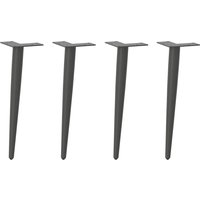 Berkfield Home Coffee Table Legs Conical Shape 4 pcs Anthracite 30-31 cm Steel in Black