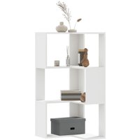 Berkfield Home Corner Bookcase 3-Tier White 50x50x102 cm Engineered Wood | Size: 50 x 50 x 102 cm