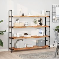 Berkfield Home Floating Shelf 120x30x4 cm Oil Finished Solid Wood Acacia in Brown | Size: 120 x 30 x 4 cm