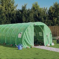 Berkfield Home Greenhouse with Steel Frame Green 30 m² 10x3x2 m