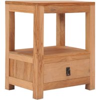 Berkfield Home bedside Cabinet 40x30x50 cm Solid Teak Wood in Brown | Size: 40 x 30 x 50 cm