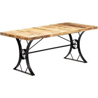 Berkfield Home Dining Table 180x90x76 cm Solid Mango Wood in Brown | Size: 180 x 90 x 76 cm