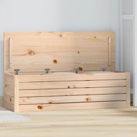 Berkfield Home Storage Box 109x36.5x33 cm Solid Wood Pine in Brown