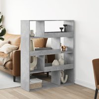 Bookcase Concrete 100x33x125.5 cm Engineered Wood