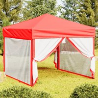 Berkfield Home Folding Party Tent with Sidewalls Red 3x3 m