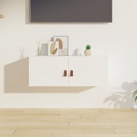 Berkfield Home Wall Cabinet White 80x30x30 cm Solid Wood Pine | Size: 80 x 30 x 30 cm