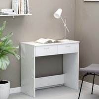 Berkfield Home Desk White 80x40x75 cm Engineered Wood | Size: 80 x 40 x 75 cm