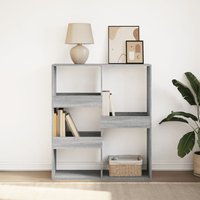Berkfield Home Book Cabinet/Room Divider Grey Sonoma 100x33x115 cm | Size: 100 x 33 x 115 cm