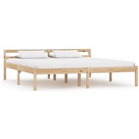 Berkfield Home Bed Frame Solid Pine Wood 160x200 cm in Brown