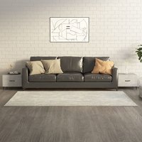 Berkfield Home Coffee Table with Metal Legs 2 pcs Concrete Grey 50x50x40 cm | Size: 50 x 50 x 40 cm