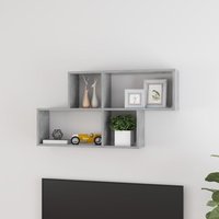 Berkfield Home Wall Shelf Concrete Grey 100x18x53 cm Engineered Wood | Size: 100 x 18 x 53 cm
