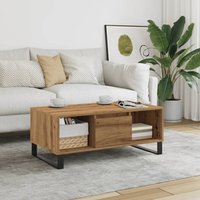 Berkfield Home Coffee Table Artisan Oak 90x50x36.5 cm Engineered Wood in Brown