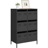 Berkfield Home Highboard Black 68x39x101.5 cm Steel