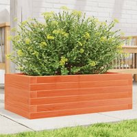 Berkfield Home Garden Planter Wax Brown 70x40x23 cm Solid Wood Pine | Size: 70 x 40 x 23 cm