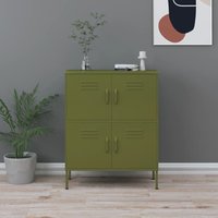 Berkfield Home Storage Cabinet Olive Green 80x35x101.5 cm Steel