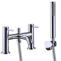 Bath Shower Mixer Tap Handheld Kit Chrome Metallic