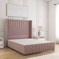 Nola Divan Bed Plush Velvet 54" Headboard & No Mattress No Drawers Single