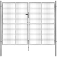 Berkfield Home Garden Gate Galvanised Steel 306x250 cm Silver