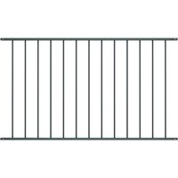 Berkfield Home Fence Panel Powder-coated Steel 1.7x0.75 m Anthracite in Black