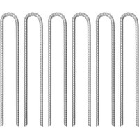 Berkfield Home Tent Pegs 6 pcs U-shaped 41.5 cm √ò12 mm Galvanised Steel
