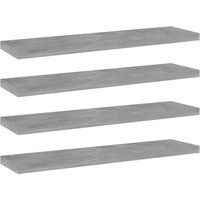Berkfield Home Bookshelf Boards 4 pcs Concrete Grey 40x10x1.5 cm Engineered Wood