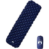 Berkfield Home Inflating Camping Mattress 1-Person Navy Blue 190x58x6 cm | Size: 190 x 58 x 6 cm