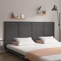 Berkfield Home Wall Headboard Grey 166x3x91.5 cm Solid Wood Pine