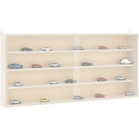 Berkfield Home Wall Display Cabinet with Doors 80x8.5x37 cm in Brown