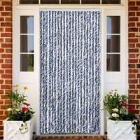 Berkfield Home Insect Curtain Blue & White 90x200 cm Chenille