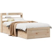 Bed Frame Headboard 90x190 cm Single Solid Wood Pine