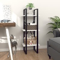 Berkfield Home 3-Tier Book Cabinet White 40x30x105 cm Engineered Wood | Size: 40 x 30 x 105 cm