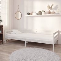 Berkfield Home Day Bed White Solid Pinewood 90x200 cm
