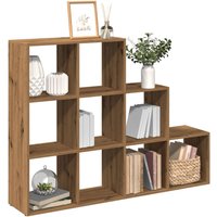 Berkfield Home Room Divider Bookcase 3-Tier Artisan Oak 137.5x29x103.5 cm Engineered Wood in Brown