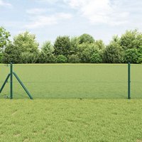 Berkfield Home Welded Wire Fence with 13 Posts Green 0, 4x50 m Steel