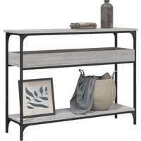 Berkfield Home Console Table with Shelf Grey Sonoma 100x29x75cm Engineered Wood | Size: 100 x 29 x 75 cm