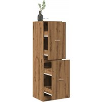 Berkfield Home Apothecary Cabinet Artisian Oak 40x41x144.5 cm Engineered Wood in Brown