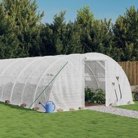 Berkfield Home Greenhouse with Steel Frame White 80 m² 20x4x2 m