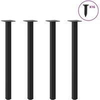 Berkfield Home Coffee Table Legs 4 pcs Black 72-74 cm Steel