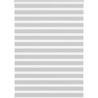 Berkfield Home Zebra Blind Light Grey 160x230 cm Fabric Width 155.9 cm Polyester