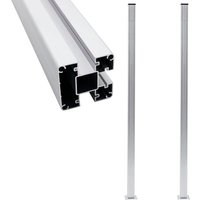 Berkfield Home Fence Posts 2 pcs Aluminium 185 cm in Silver