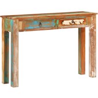 Berkfield Home Console Table 110x30x75 cm Solid Wood Reclaimed in Brown | Size: 110 x 30 x 75 cm