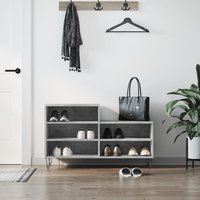 Shoe Cabinet Concrete 102x36x60 cm Engineered Wood x 36 x 60 cm