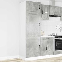 Berkfield Home Kitchen Cupboard Kalmar Concrete Grey Engineered Wood