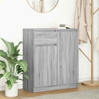 Berkfield Home Sideboard with Drawer Grey Sonoma 71x35x84 cm Engineered Wood | Size: 71 x 35 x 84 cm