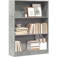 Berkfield Home Bookcase Concrete Grey 80x24x109 cm Engineered Wood | Size: 80 x 24 x 109 cm