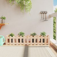 Berkfield Home Garden Raised Bed with Fence Design 150x30x30 cm Solid Wood Pine in Brown | Size: 150 x 30 x 30 cm