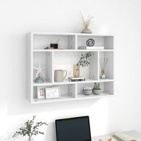 Berkfield Home Wall Shelf White 75x16x55 cm Engineered Wood | Size: 75 x 16 x 55 cm