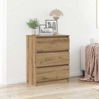Berkfield Home Sideboard Artisan Oak 60x35x76 cm Engineered Wood in Brown | Size: 60 x 35 x 76 cm