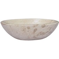 Berkfield Home Sink Cream 53x40x15 cm Marble | Size: 53 x 40 x 15 cm